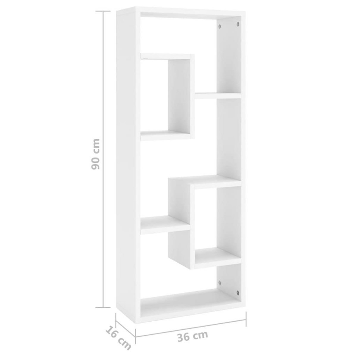 VIDAXL Etagere murale Blanc 36x16x90 cm Bois d'ingenierie