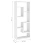 Voir la diapositive 6 : VIDAXL Etagere murale Blanc 36x16x90 cm Bois d'ingenierie