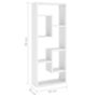 Voir la diapositive 6 : VIDAXL Etagere murale Blanc 36x16x90 cm Bois d'ingenierie