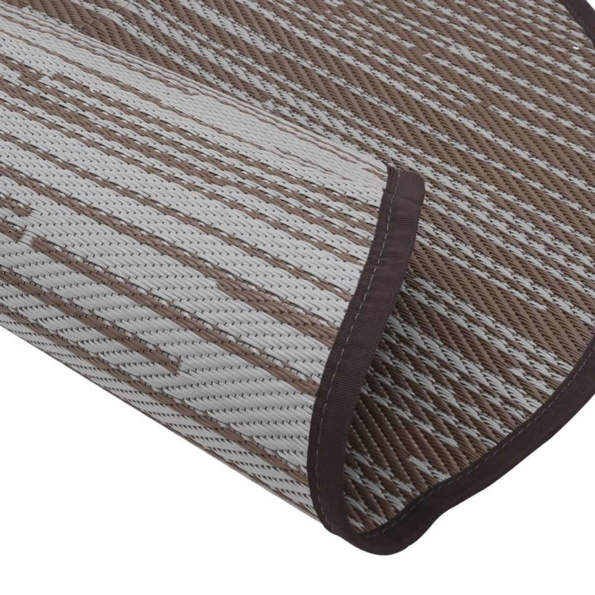VIDAXL Tapis d'exterieur ARAKIL marron Ø160 cm PP