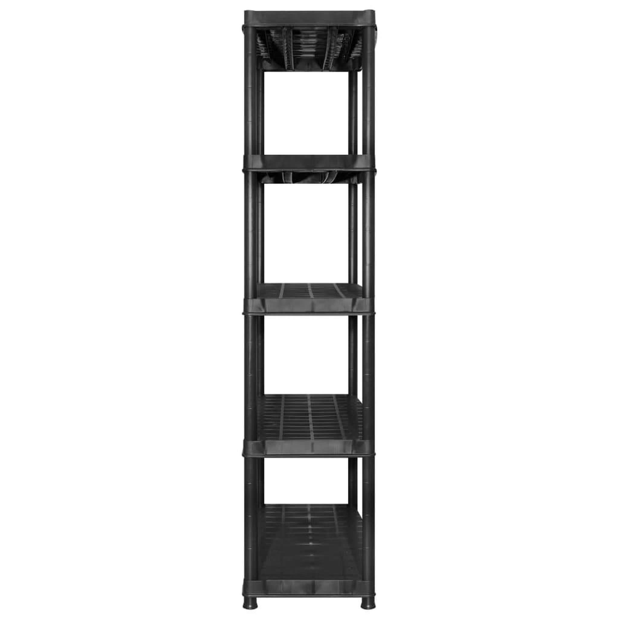Voir la diapositive 4 : VIDAXL Etagere de rangement a 5 niveaux Noir 340x40x185 cm Plastique