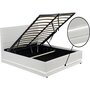 Voir la diapositive 3 : Habitat et Jardin Lit LED avec coffre  Anastasia  - 140 x 190 cm - Blanc