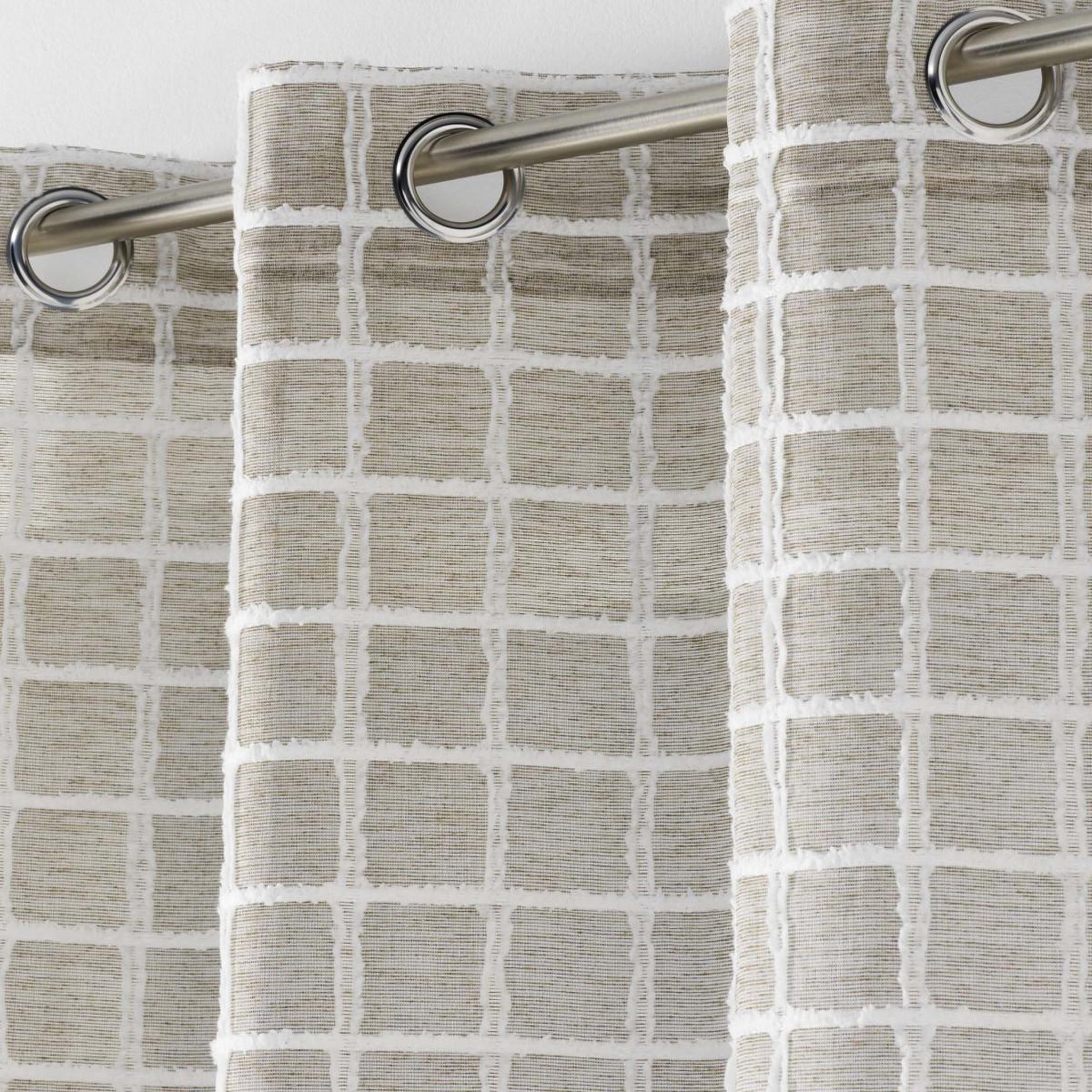 Voir la diapositive 2 : Douceur d'Intérieur Rideau voilage à œillets  karrona  140x240cm taupe