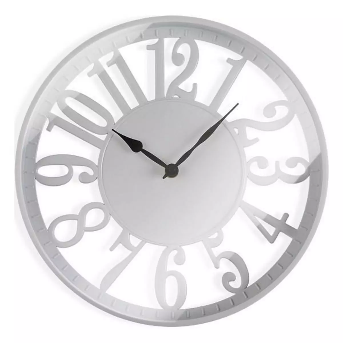 MARKET24 Horloge Murale (Ø 30 cm) Plastique (4,5 x 30 x 30 cm)