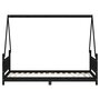 Voir la diapositive 4 : VIDAXL Cadre de lit pour enfants noir 90x190 cm bois de pin massif