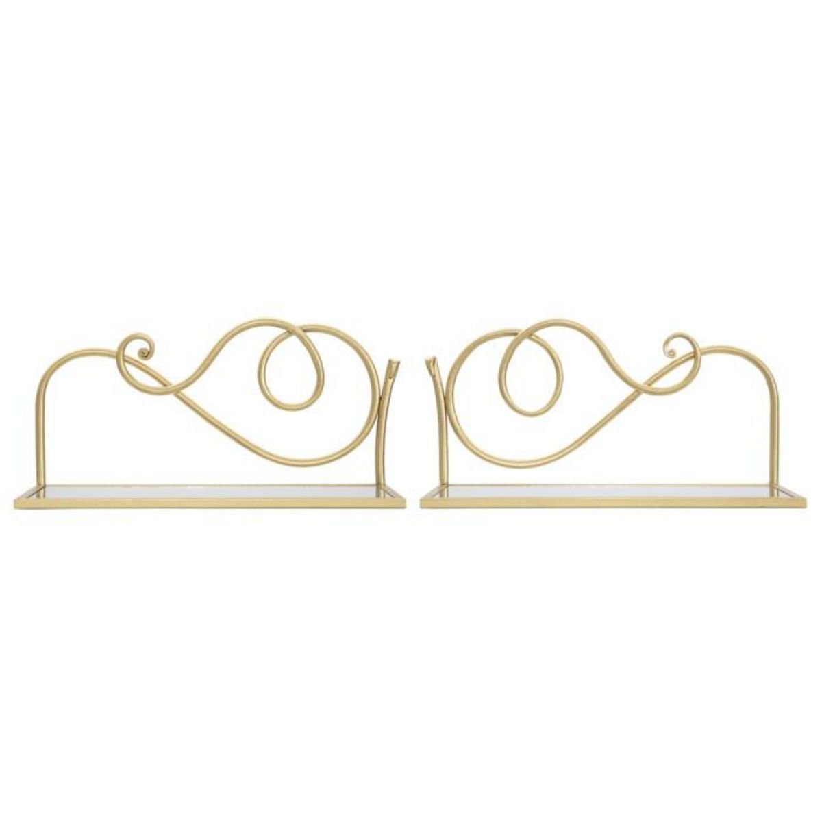 Paris Prix Lot de 2 Étagères Murales Design  Esther  41cm Or