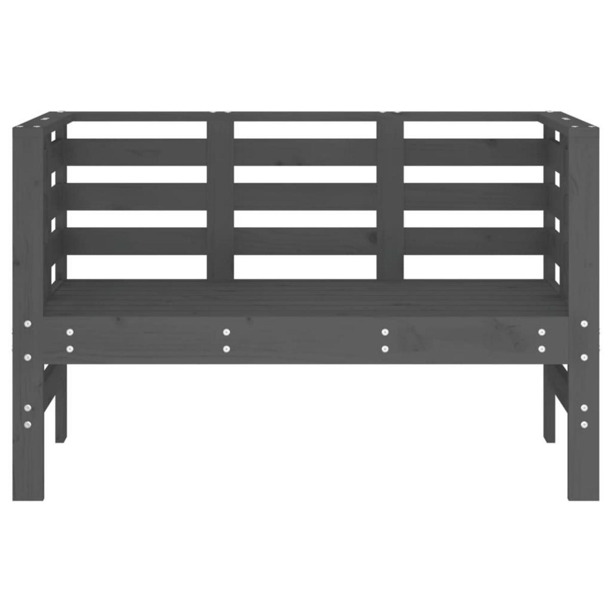 VIDAXL Banc de jardin gris 111,5x53x71 cm bois massif de pin
