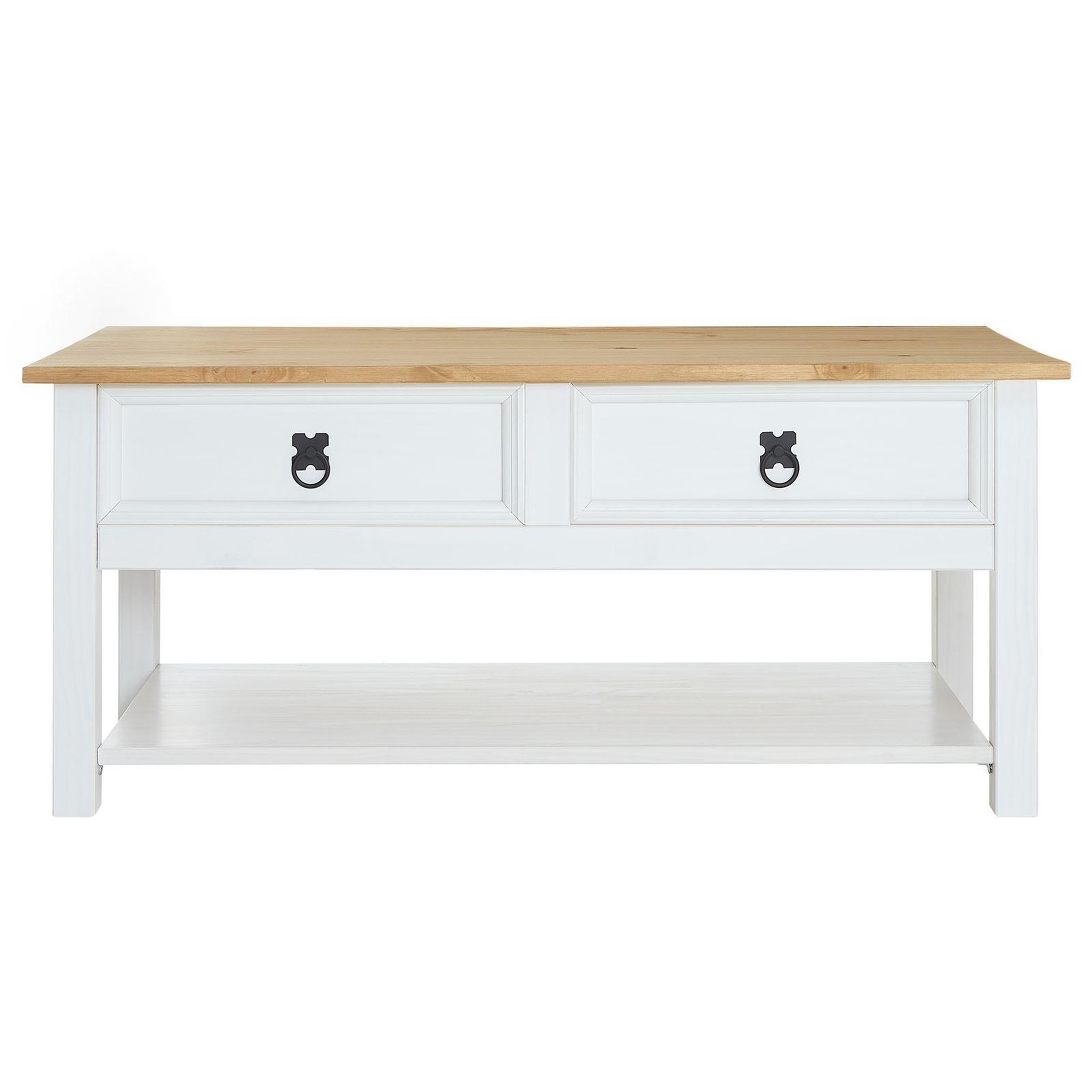 Voir la diapositive 3 : IDIMEX Table basse TEQUILA style mexicain avec 2 tiroirs, en pin massif