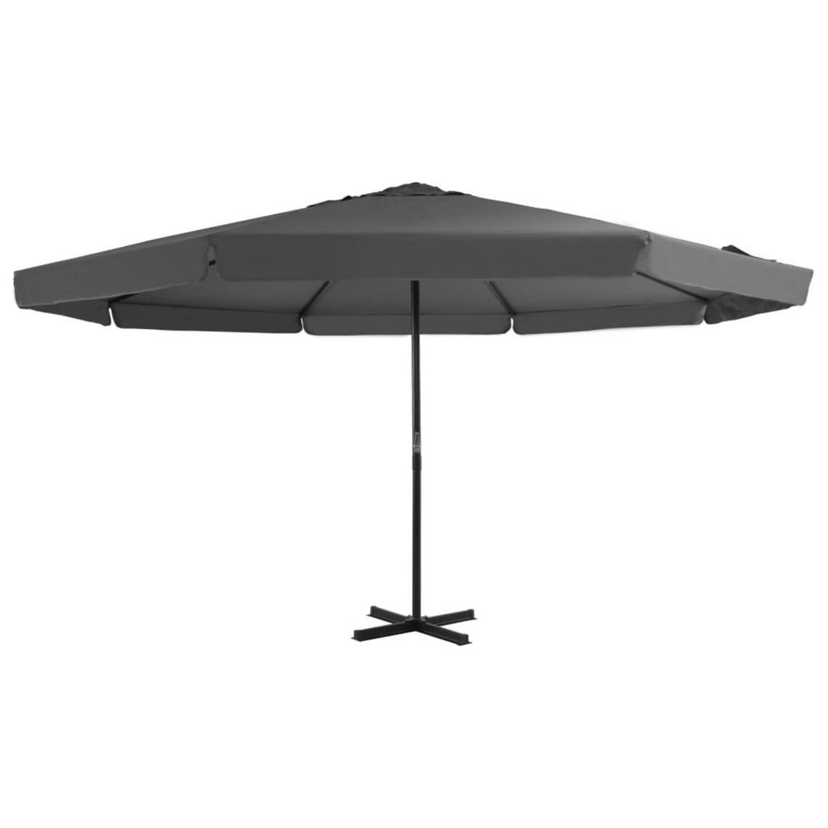 VIDAXL Parasol d'exterieur avec mat en aluminium 500 cm anthracite