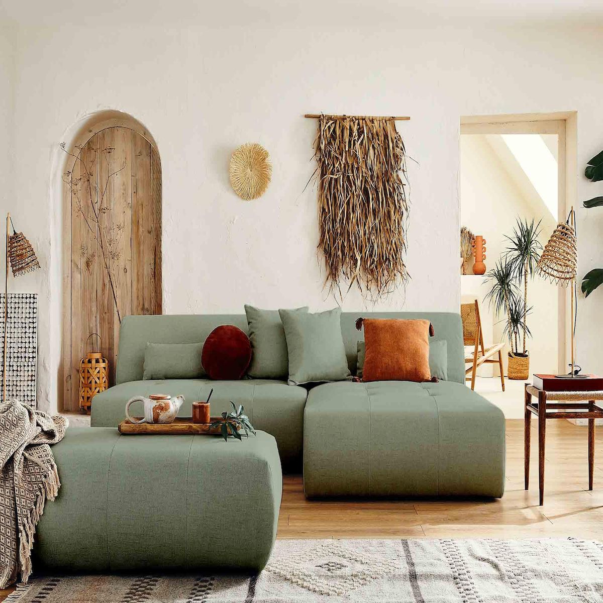 LISA DESIGN Onyx - canapé modulable d'angle réversible 4 places - en tissu