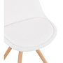 Voir la diapositive 6 : Paris Prix Chaise Design en Tissu Bouclé  Alisa  82cm Blanc & Naturel