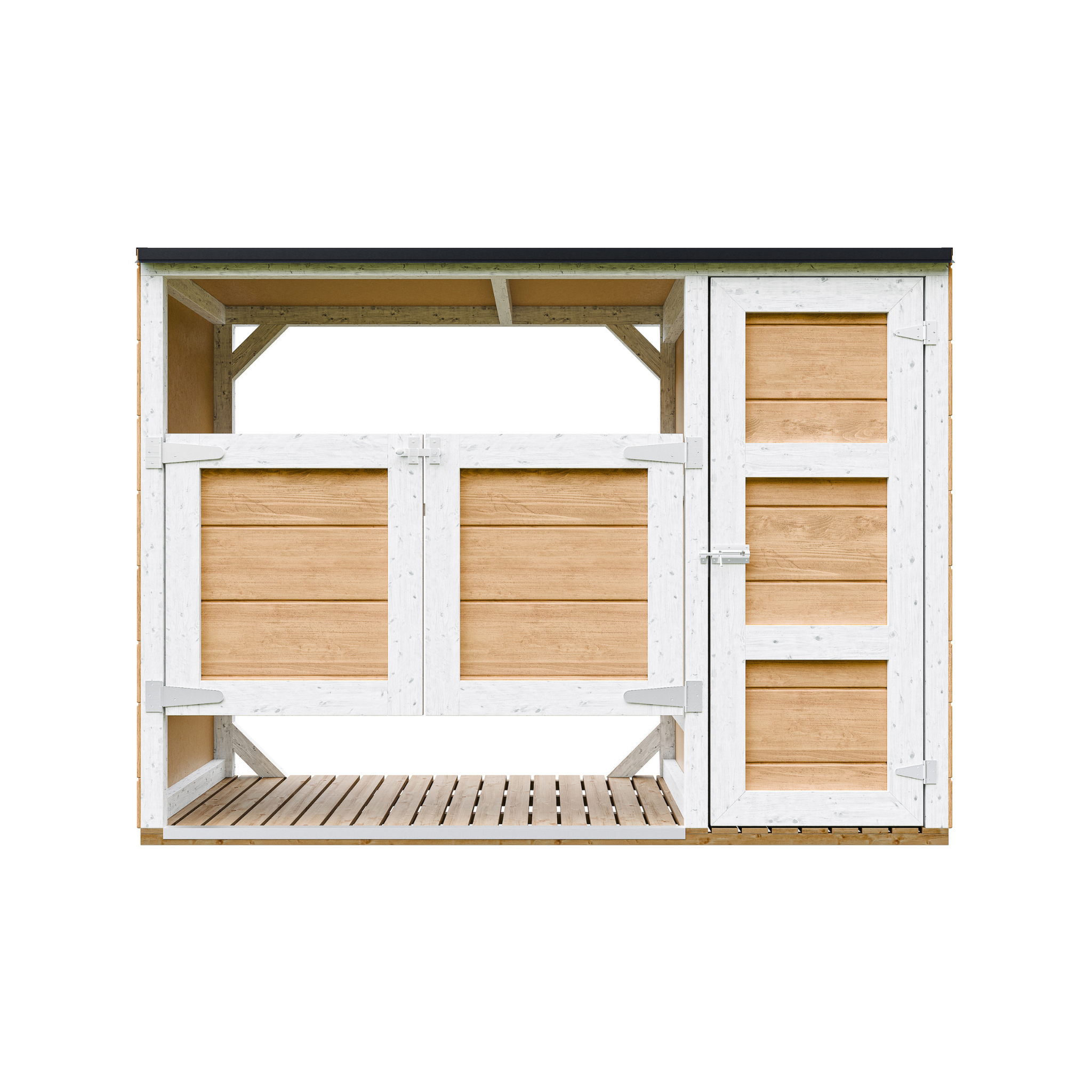 Voir la diapositive 1 : TIMBELA Abri de jardin pour poubelles, Cache poubelle extérieur 2x240L M981A