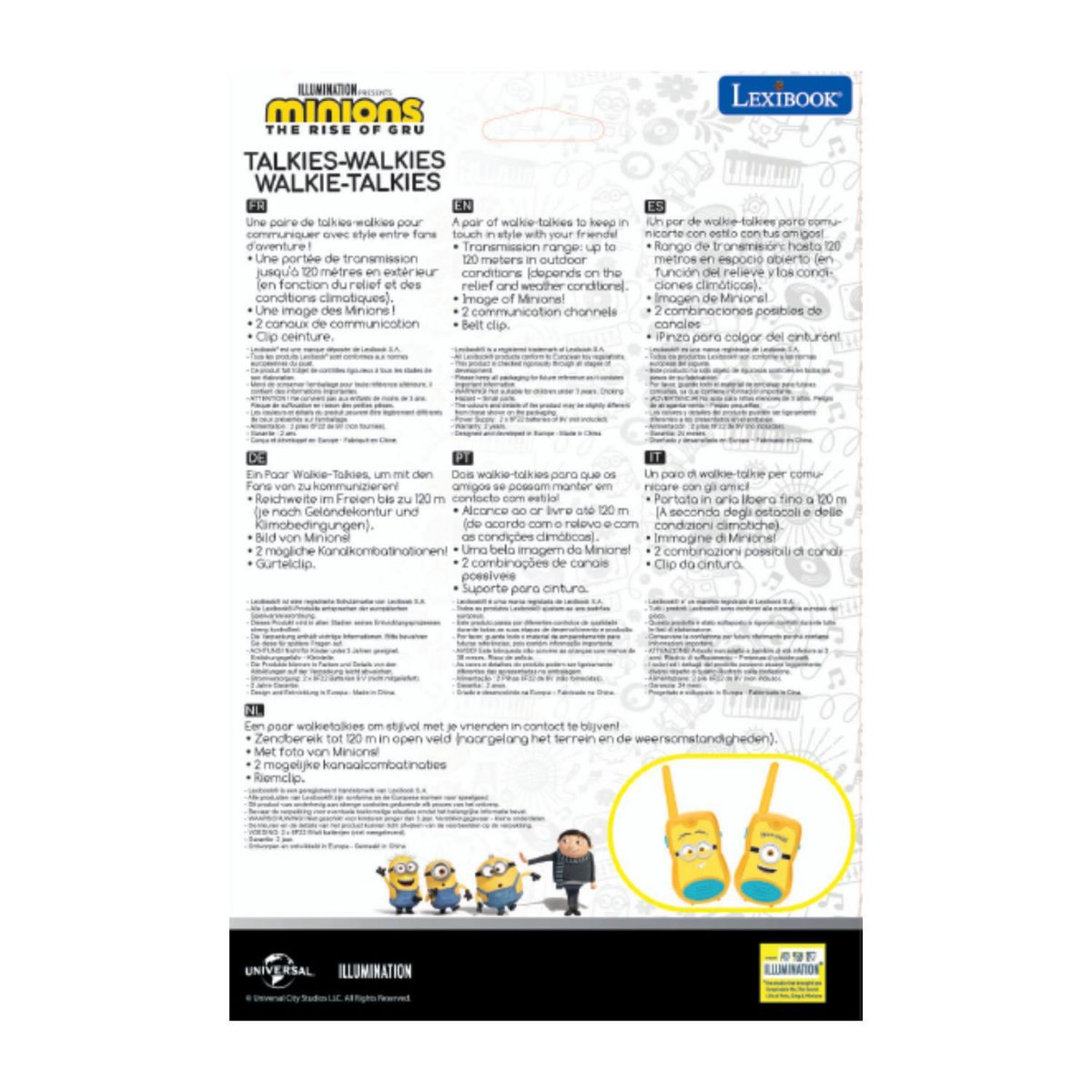 Lexibook Talkies-Walkies Les Minions portée 200m
