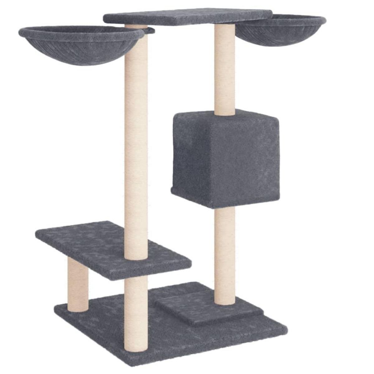 VIDAXL Arbre a chat avec griffoirs gris fonce 82 cm