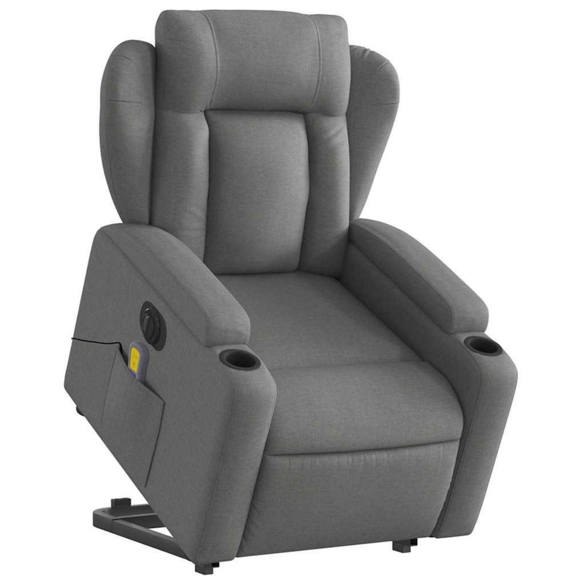 VIDAXL Fauteuil inclinable de massage electrique Gris fonce Tissu