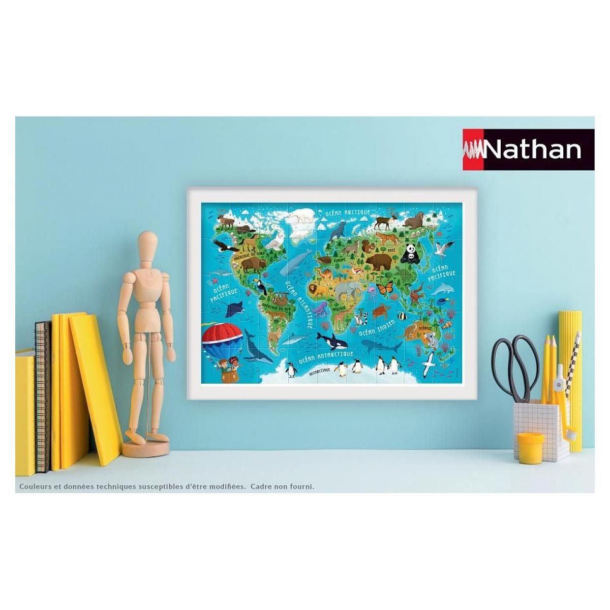 RAVENSBURGER Puzzle 45 p - Carte du monde des animaux - Nvlle edition