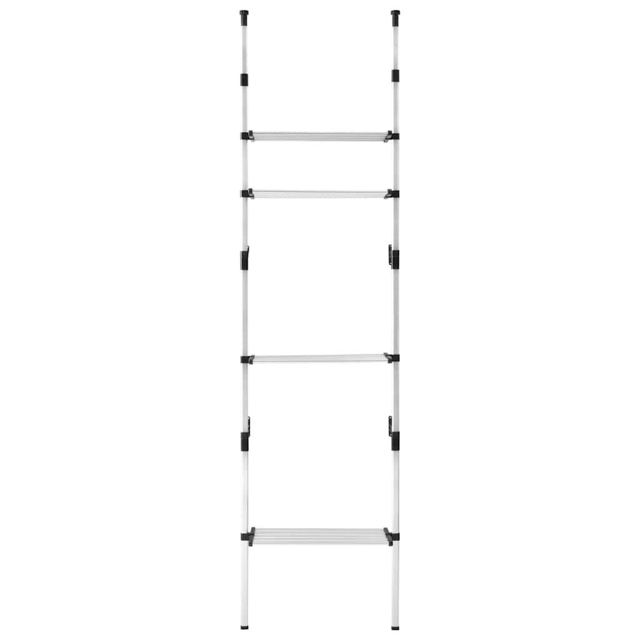 Voir la diapositive 5 : VIDAXL Systeme de garde-robe telescopique avec etageres aluminium