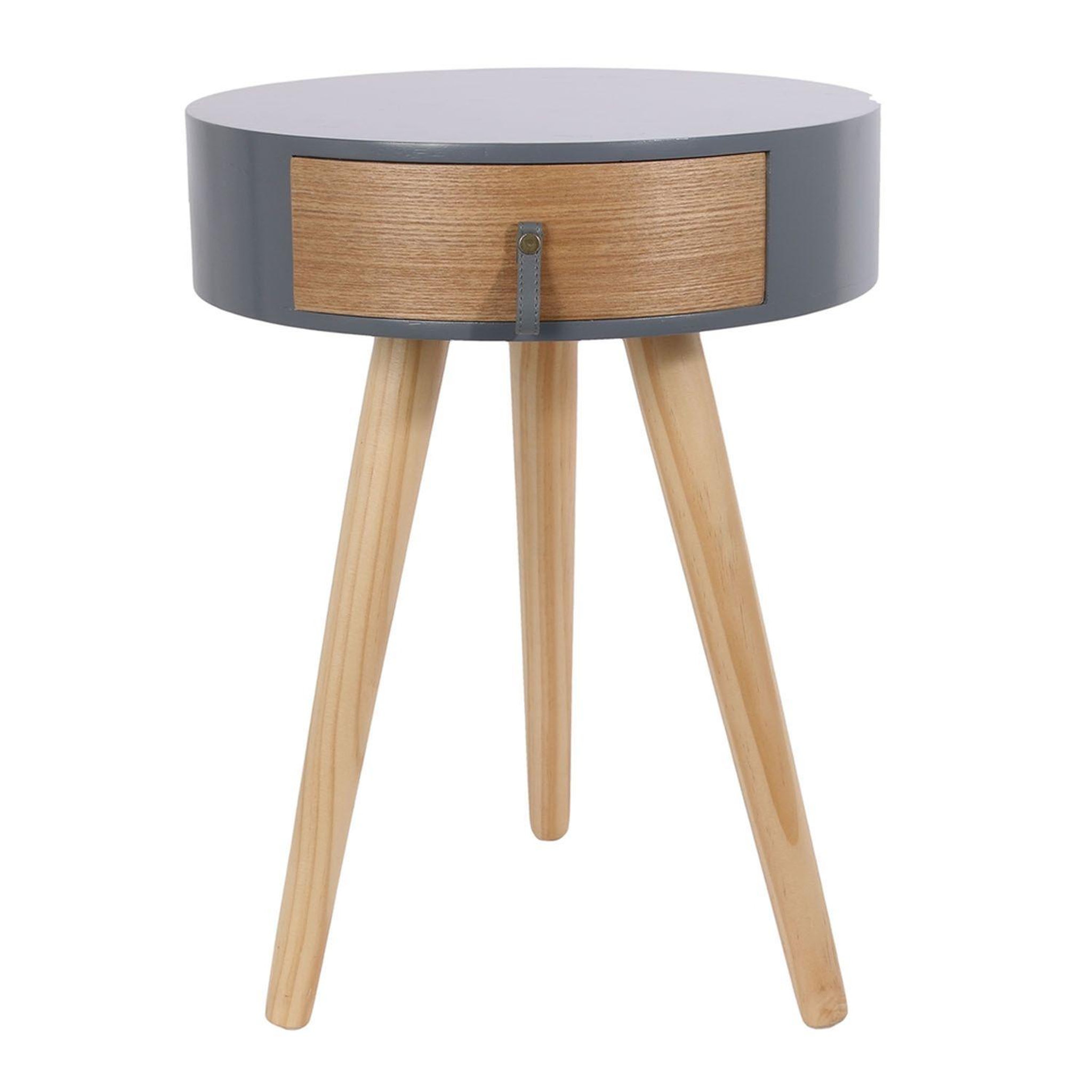 Voir la diapositive 1 : The Home Deco Factory Table de chevet scandinave nora - diam. 35 x h. 45 cm