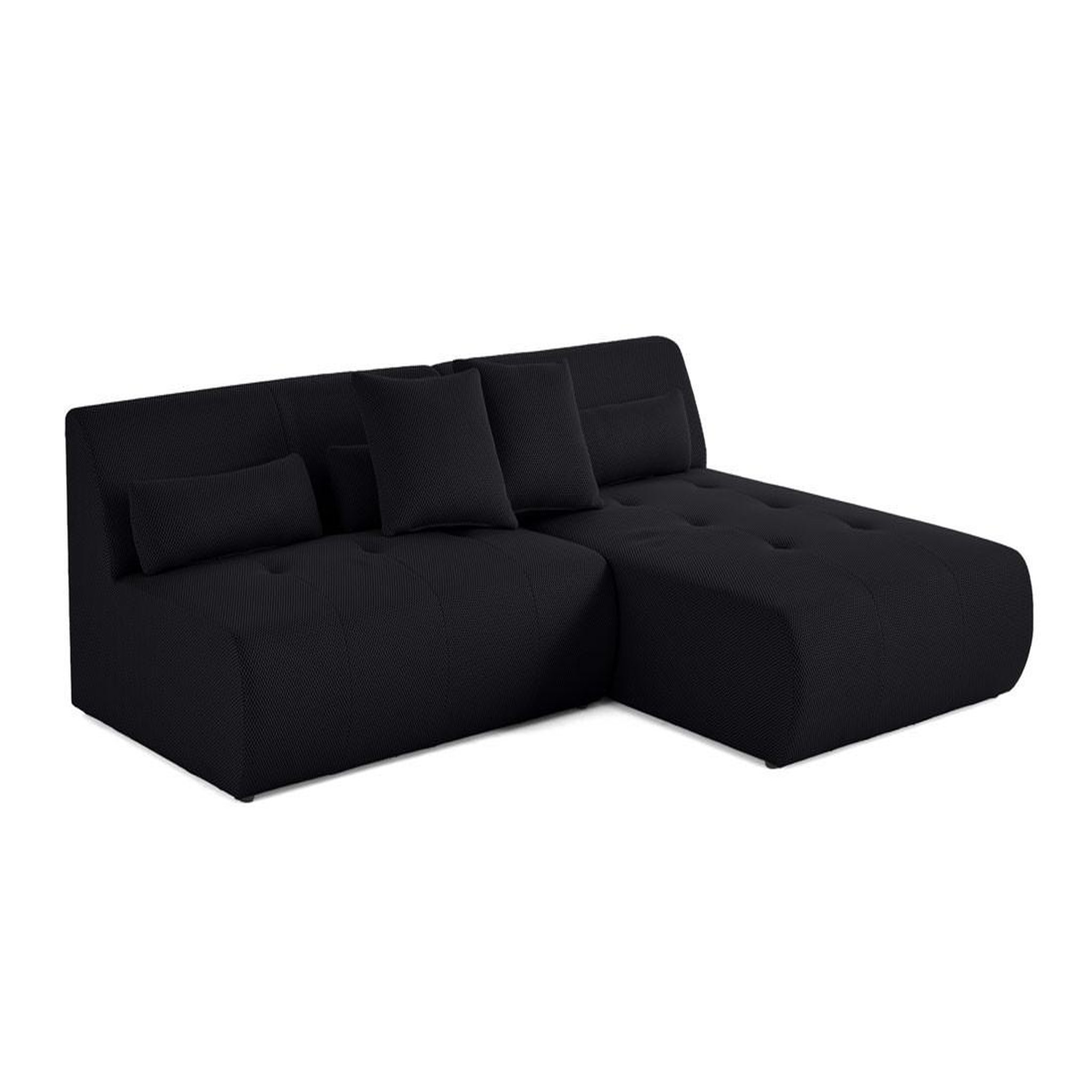 Voir la diapositive 3 : LISA DESIGN Onyx - canapé modulable d'angle réversible 4 places - en tissu mailles 3d
