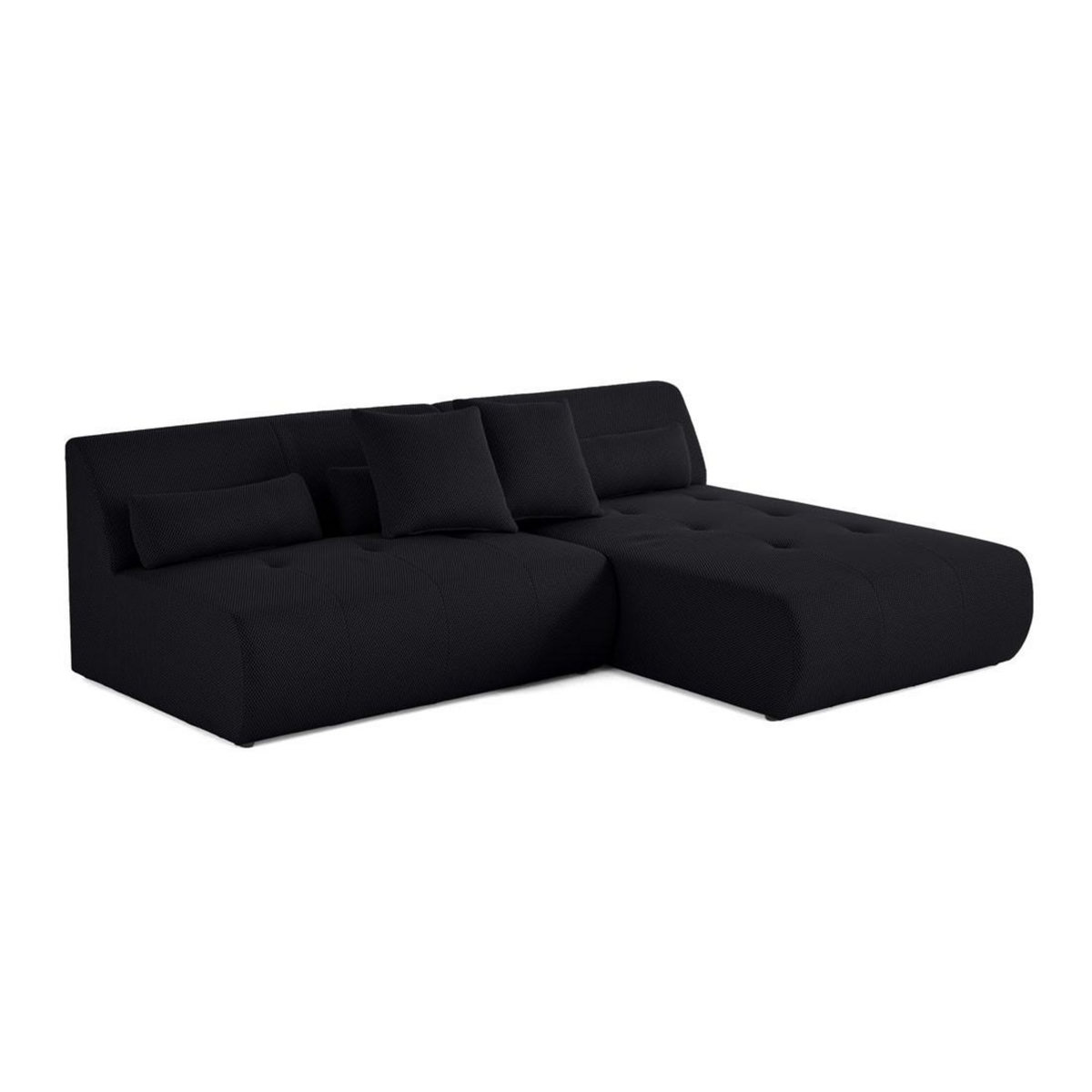 LISA DESIGN Onyx - canapé modulable d'angle réversible 4 places - en tissu mailles 3d