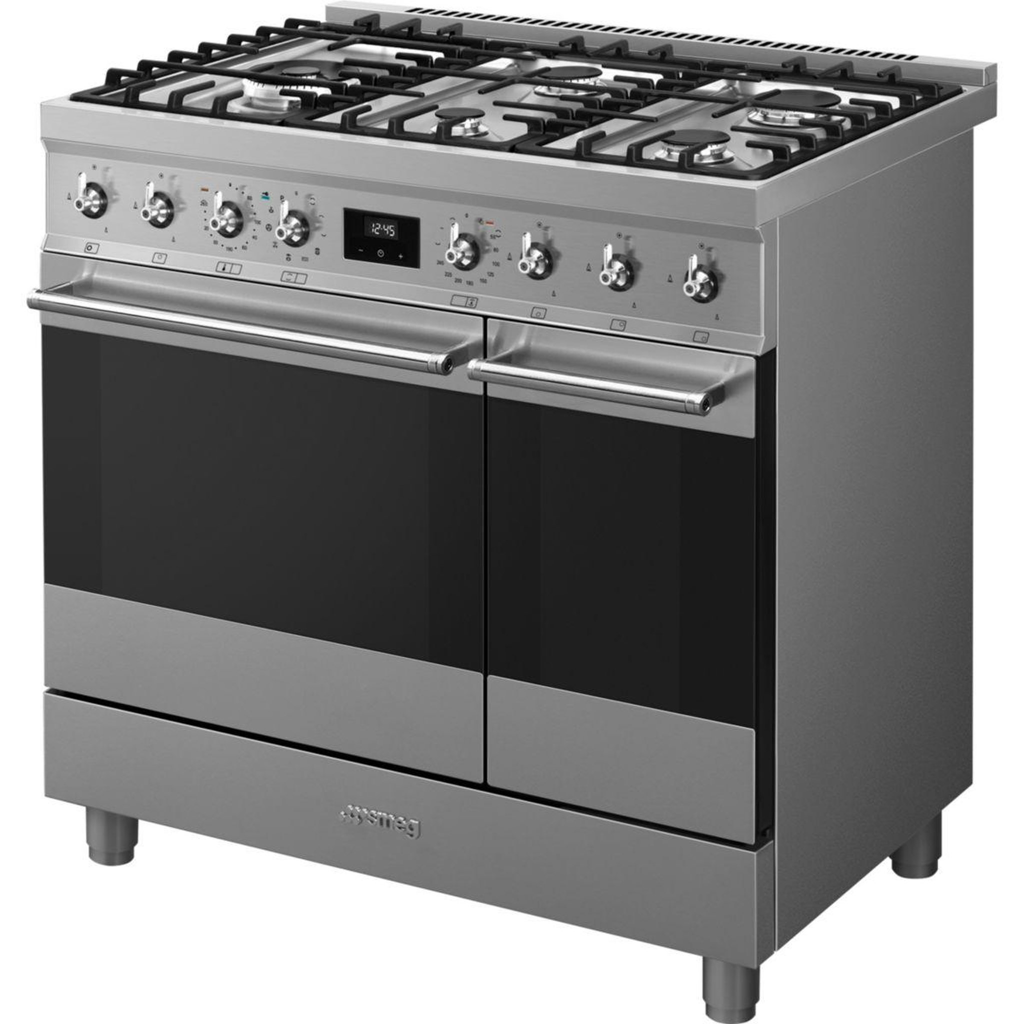 Voir la diapositive 2 : SMEG Piano de cuisson gaz C92GPX2