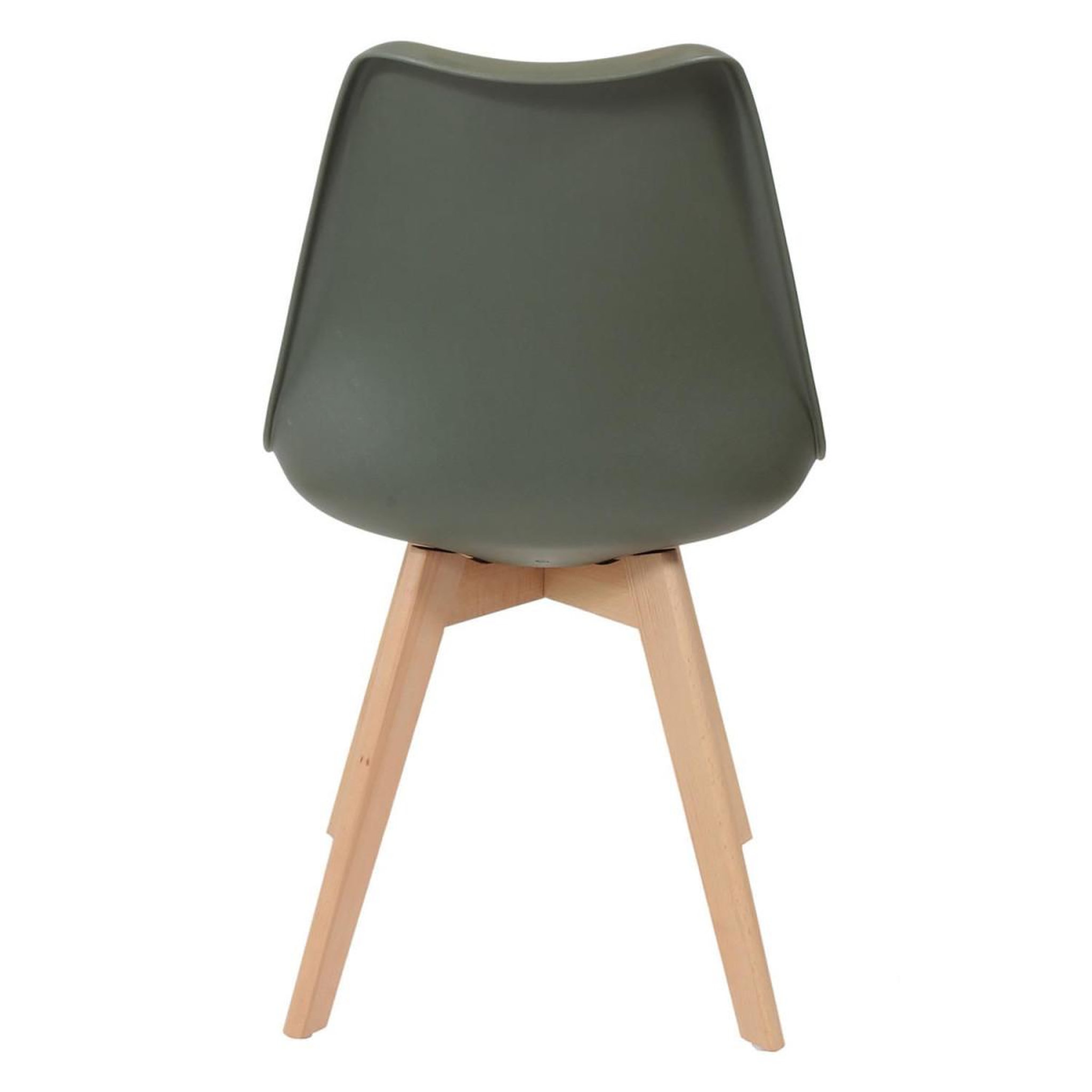 Voir la diapositive 5 : The Home Deco Factory Lot de 4 chaises scandinave  skansen  81cm kaki