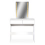 Voir la diapositive 2 : Paris Prix Coiffeuse 2 Tiroirs Avec Miroir LED  Talia  136cm Blanc