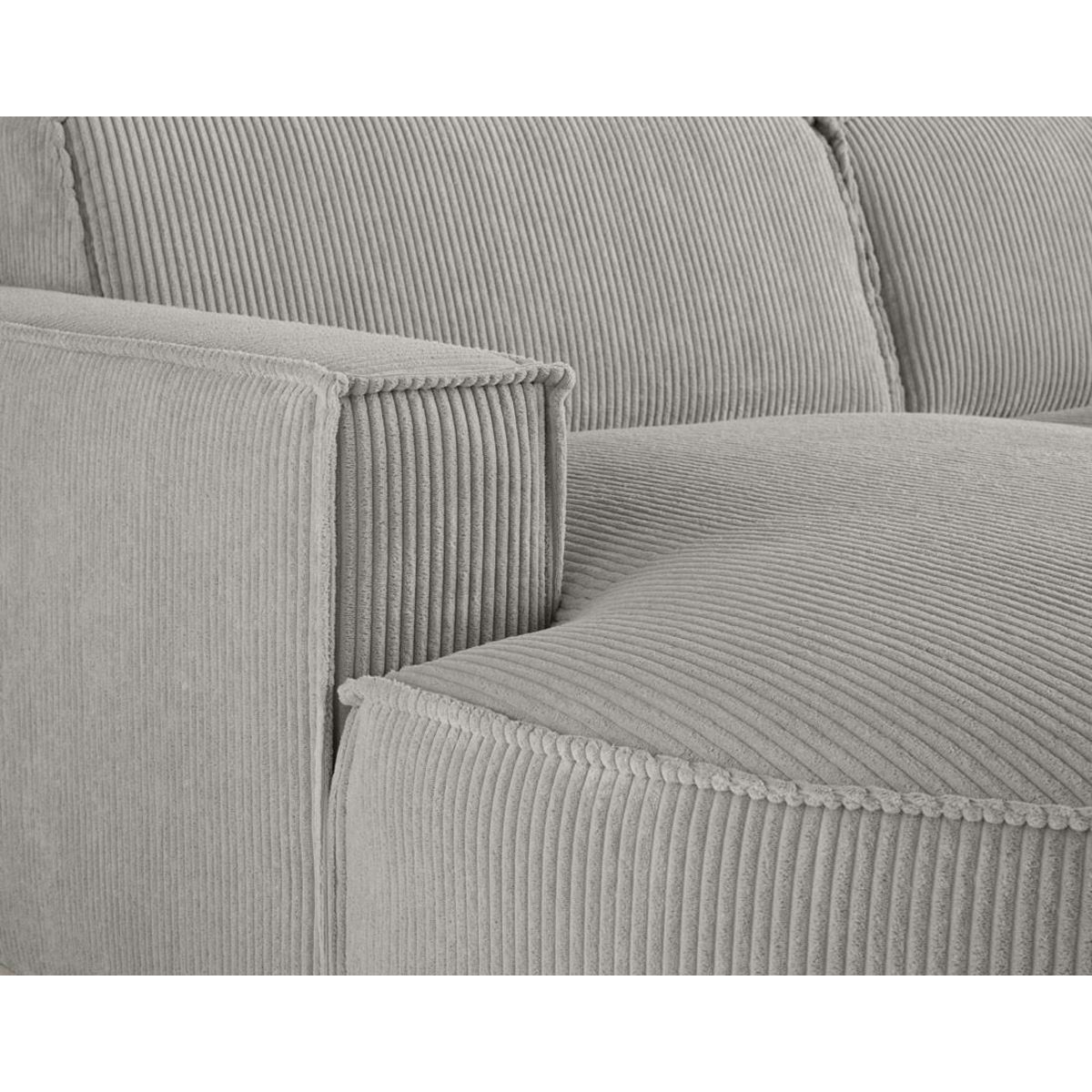 LISA DESIGN Spiaggia - canapé d'angle gauche - 4 places - en velours côtelé