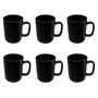 Voir la diapositive 1 : SECRET DE GOURMET Lot de 6 Mugs en Céramique  Alpha  35cl Noir