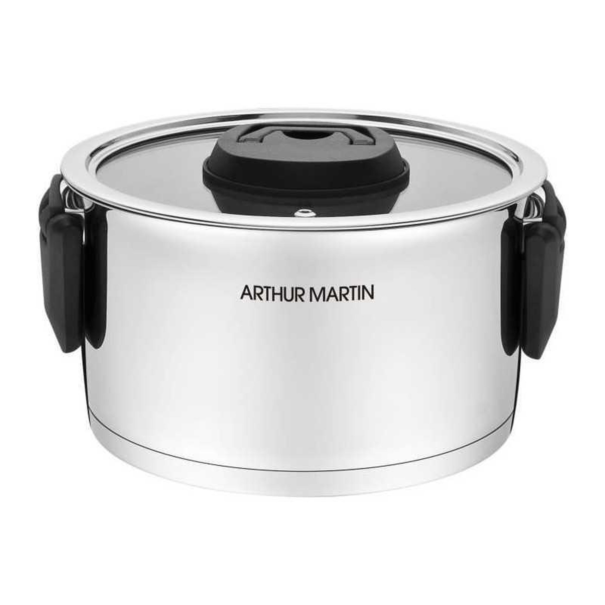 Voir la diapositive 2 : Arthur Martin Arthur martin am6321 – set de 3 casseroles en acier inoxydable avec poignées pliables