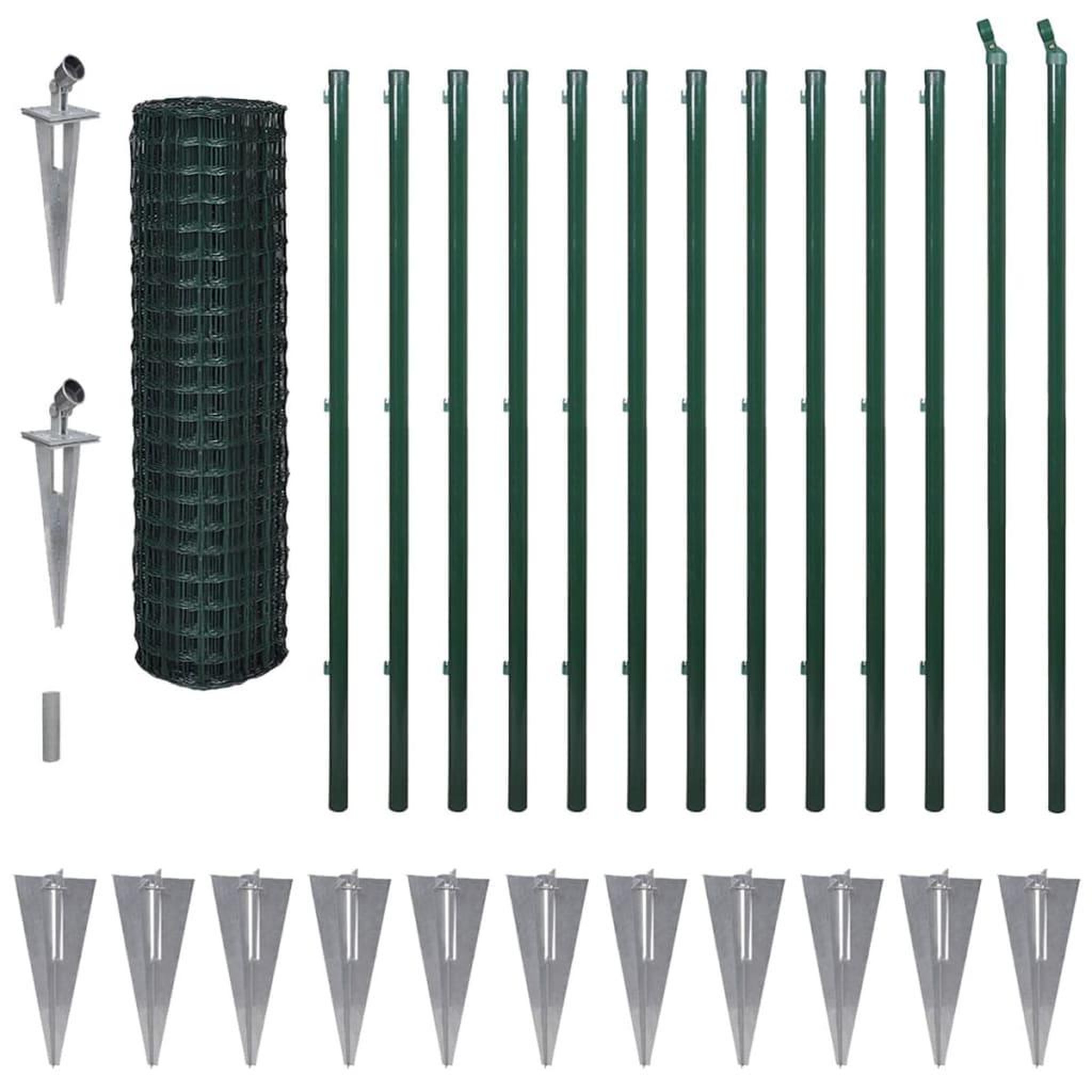Voir la diapositive 1 : VIDAXL Cloture euro acier 25 x 1,7 m vert