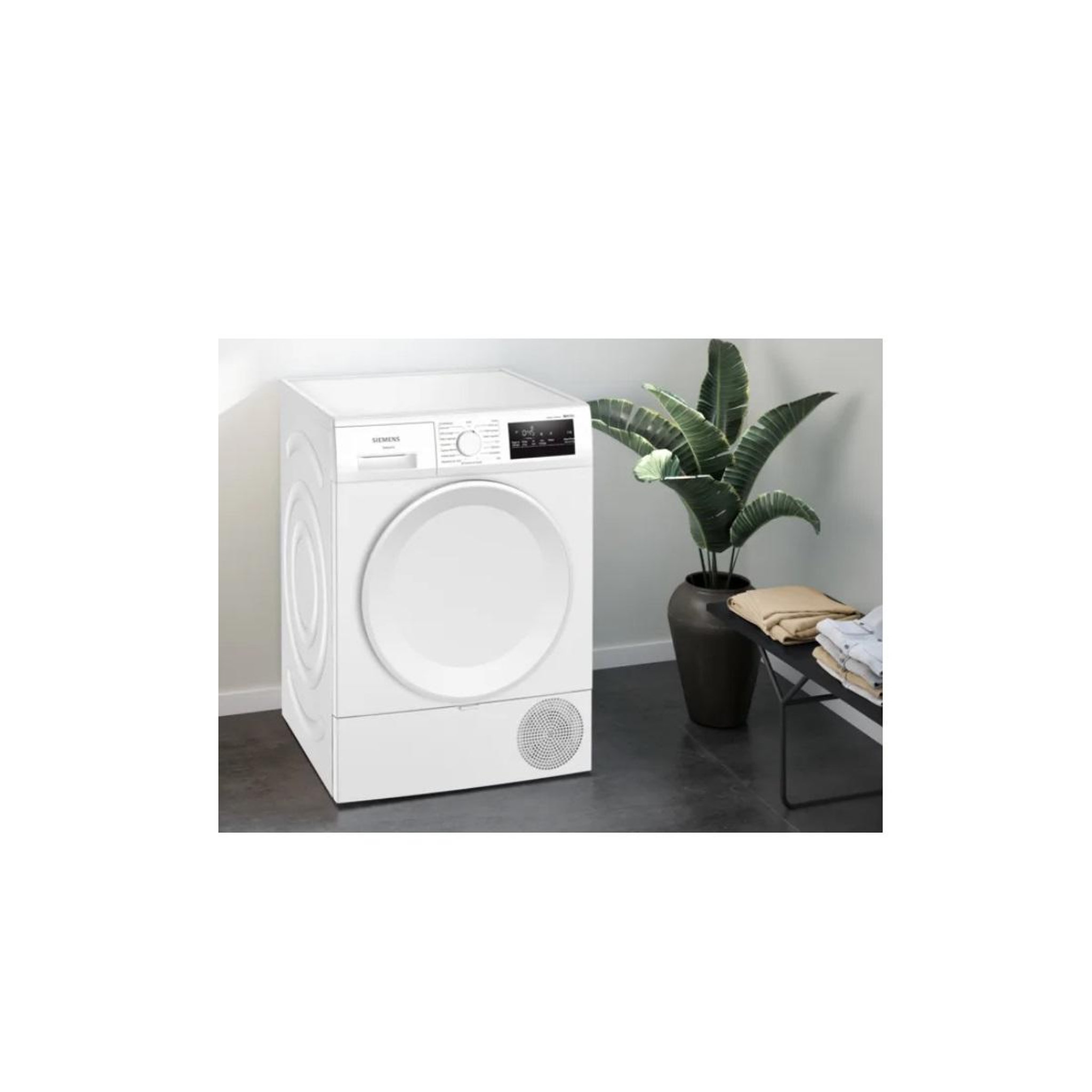 Voir la diapositive 5 : Siemens Sèche-linge pompe à chaleur à condensation 60cm 8kg blanc - wt43h00dfr