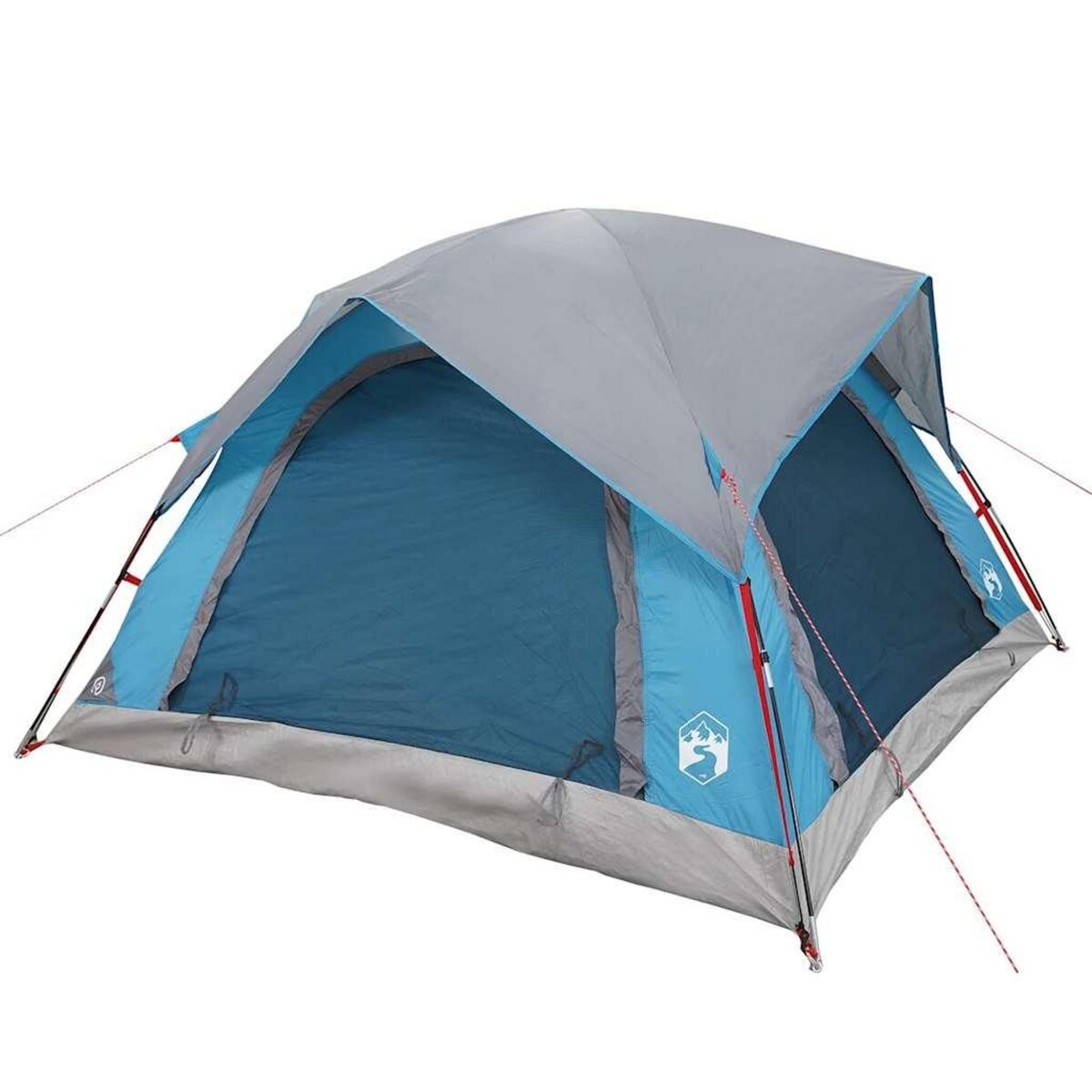 VIDAXL Tente de camping de cabine 4 personnes bleu impermeable