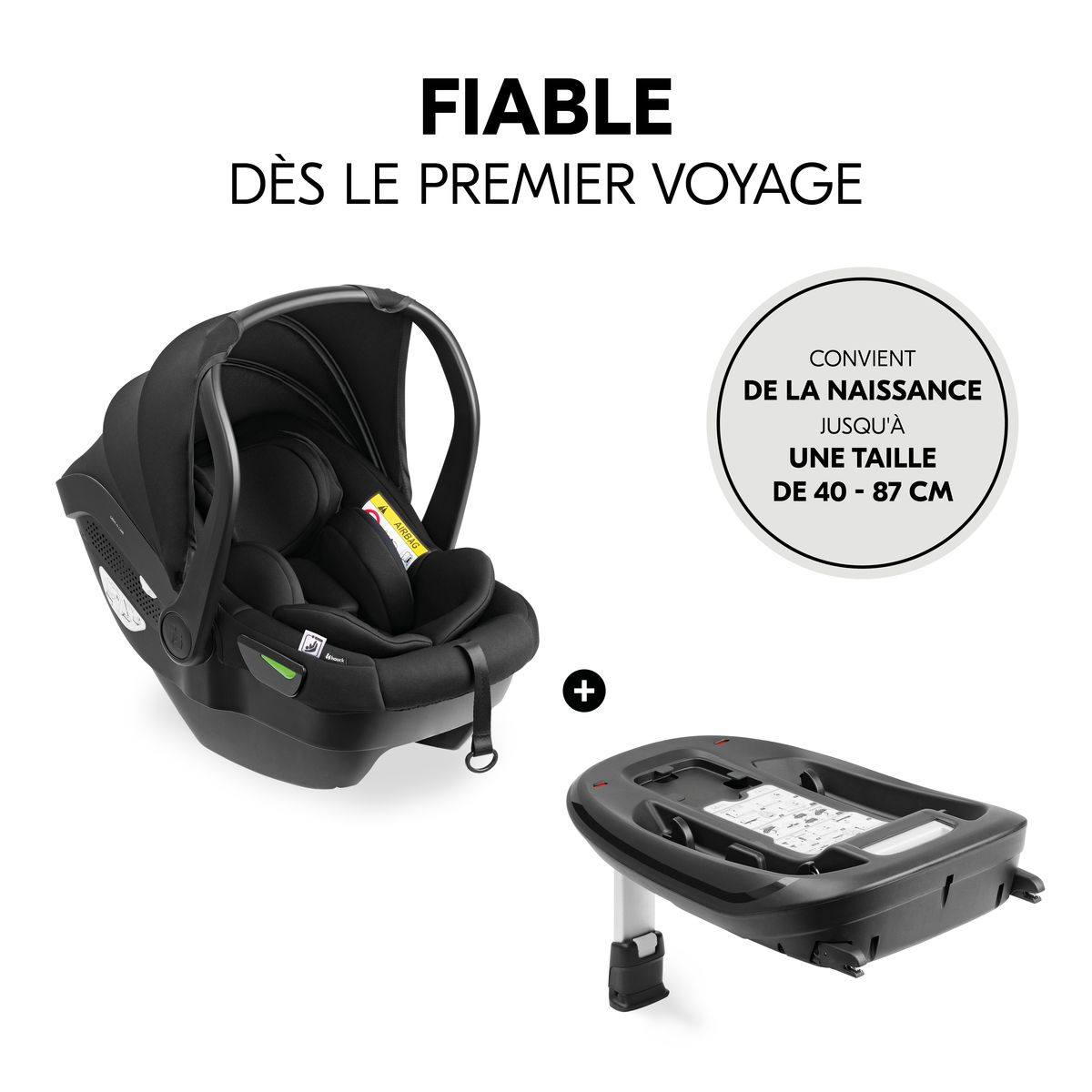 HAUCK Siège auto Drive N Care Set i-Size 40-87 cm Noir