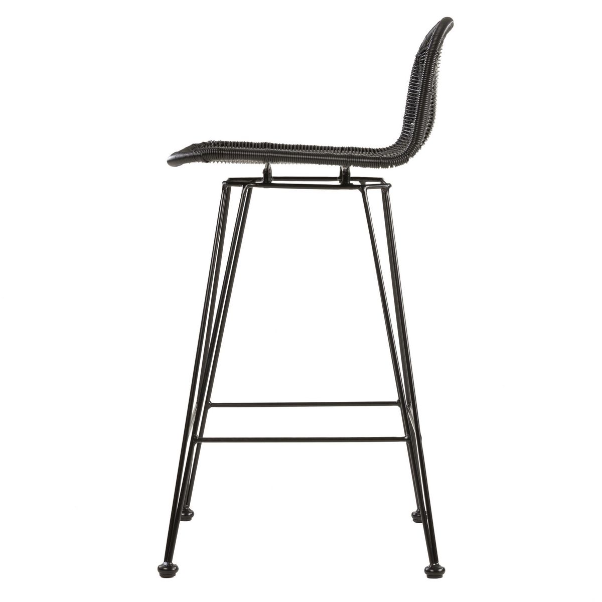 Rendez vous déco Lot de 2 chaises de bar mi-hauteur 63 cm en résine tressée marron - Jigani