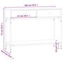 Voir la diapositive 6 : VIDAXL Table console chene fume 100x34,5x75 cm bois d'ingenierie