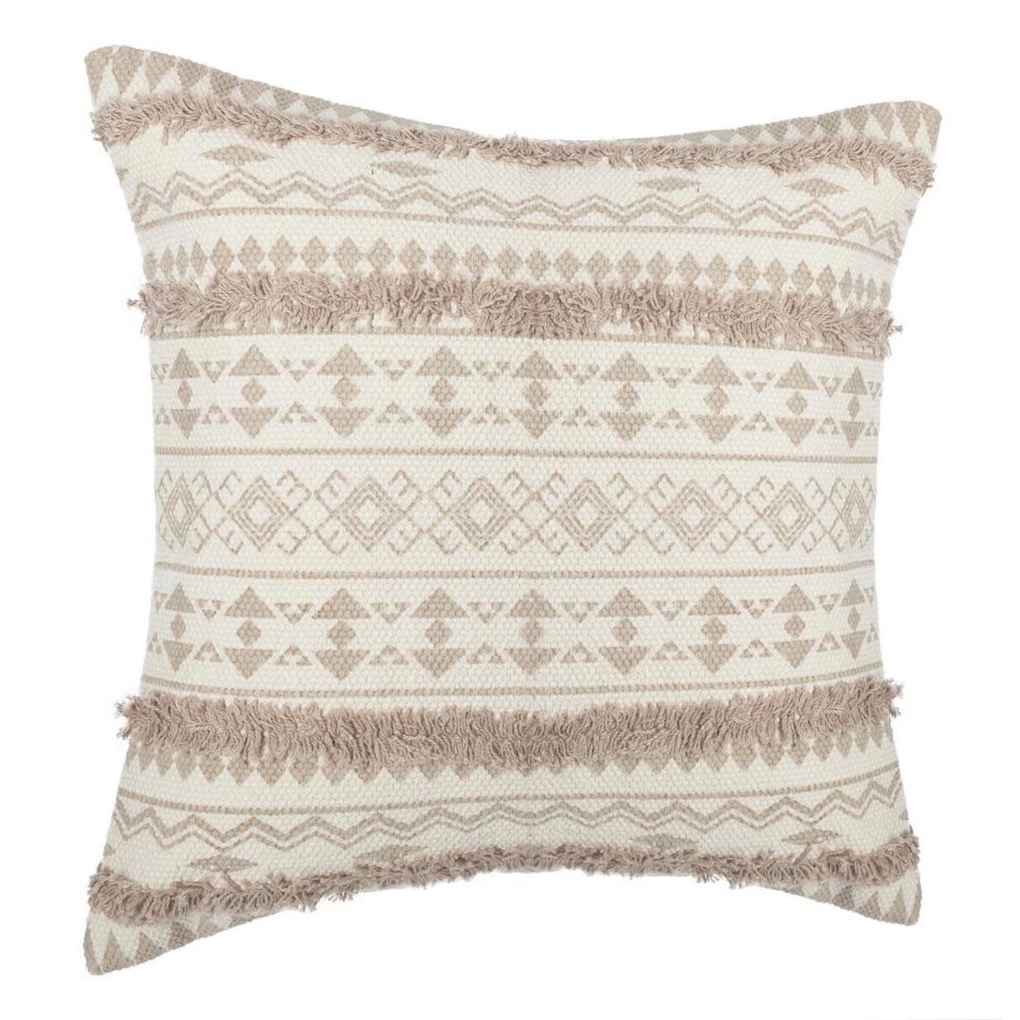 ATMOSPHERA Housse de coussin tuftée  etnik  40x40cm lin