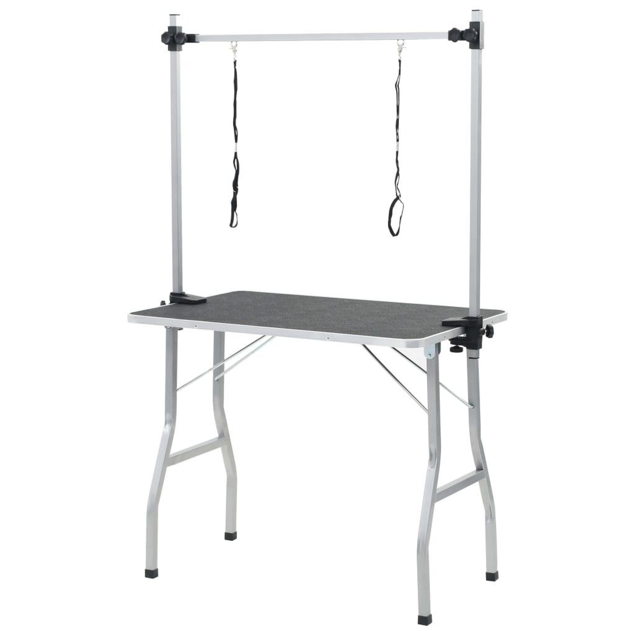 Voir la diapositive 2 : VIDAXL Table de toilettage ajustable pour chiens chats 2 potences