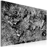 Paris Prix Tableau Imprimé  World Map : Grey Thread. Coloris disponibles : Multicolore