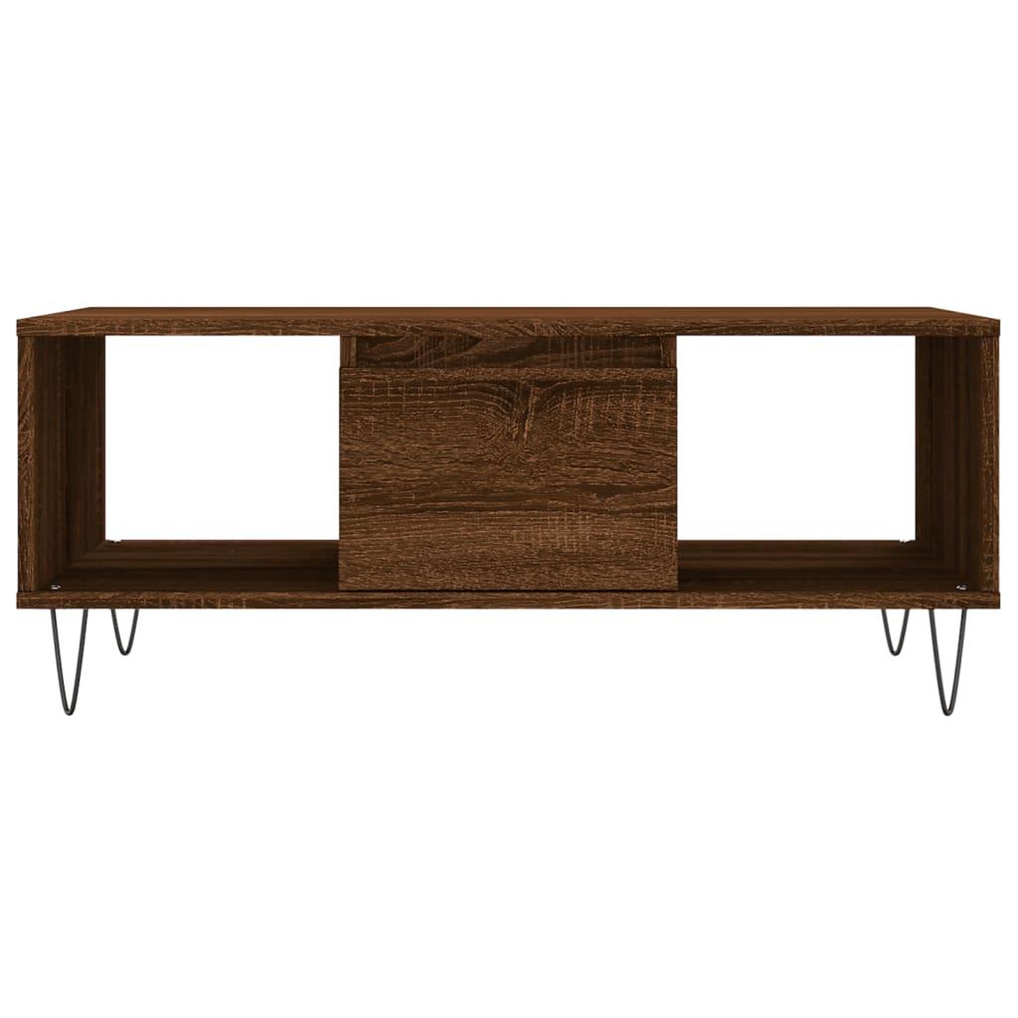 Voir la diapositive 5 : VIDAXL Table basse Chene marron 90x50x36,5 cm Bois d'ingenierie
