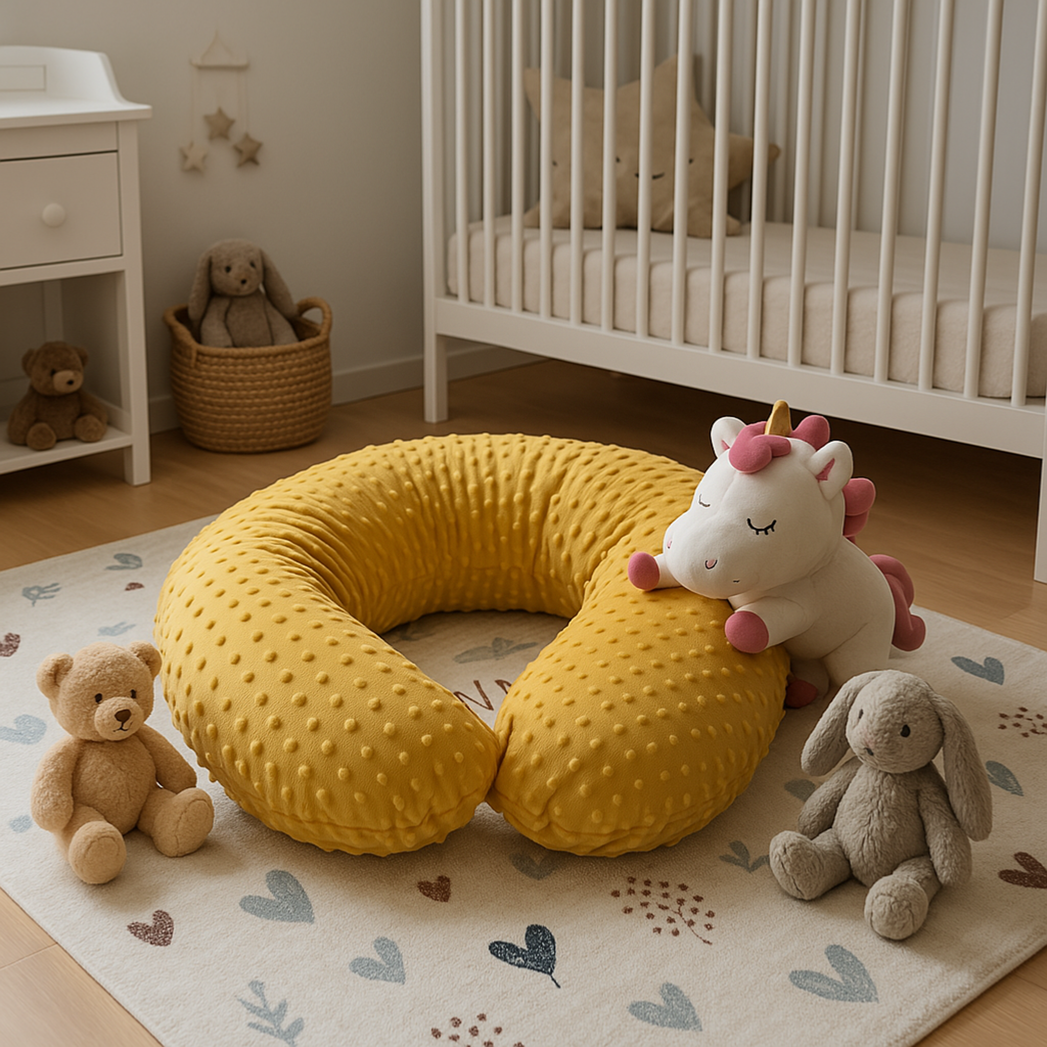 Voir la diapositive 2 : CH'TI BOUT Coussin allaitement XL 205 cm - polyester velours