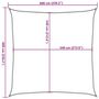 Voir la diapositive 6 : VIDAXL Voile d'ombrage 160 g/m^2 Blanc 6x6 m PEHD