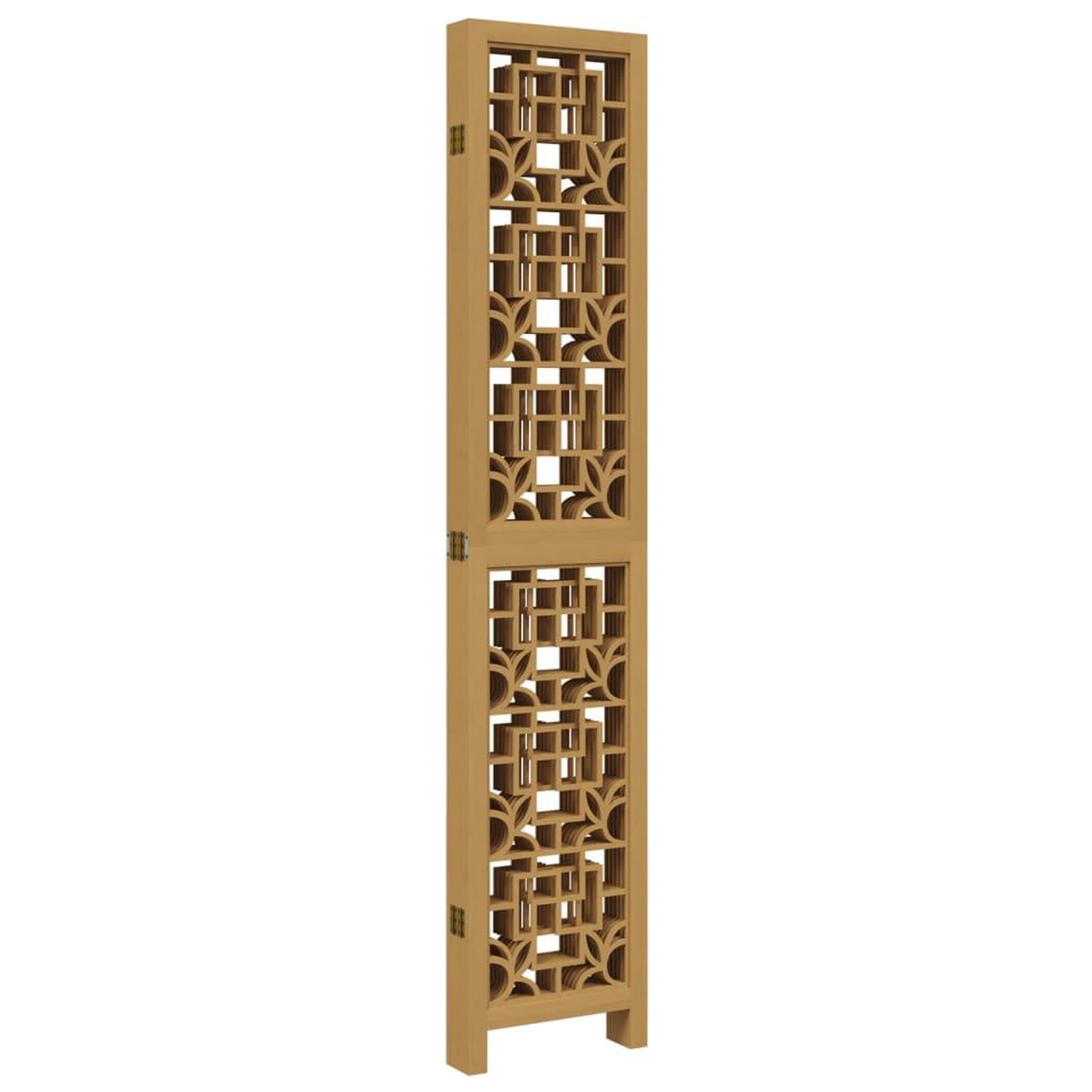 Voir la diapositive 5 : VIDAXL Cloison de separation 6 panneaux marron bois paulownia massif