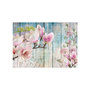 Voir la diapositive 2 : Paris Prix Papier Peint  Pink Flowers on Wood