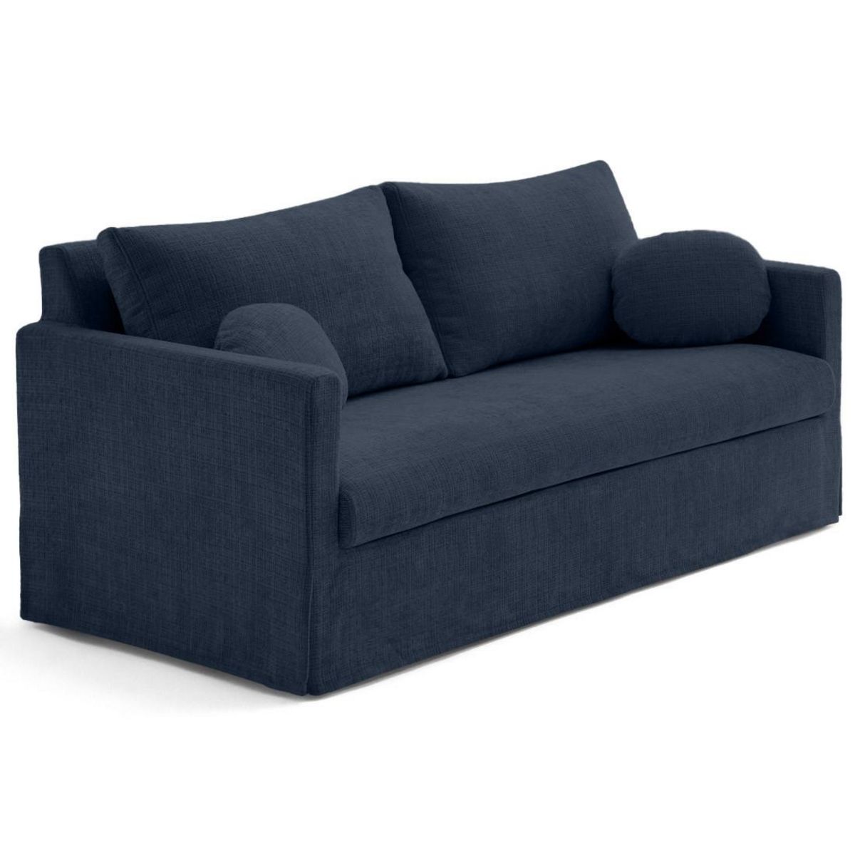 LISA DESIGN Serena - canapé droit déhoussable 3 places en velours texturé