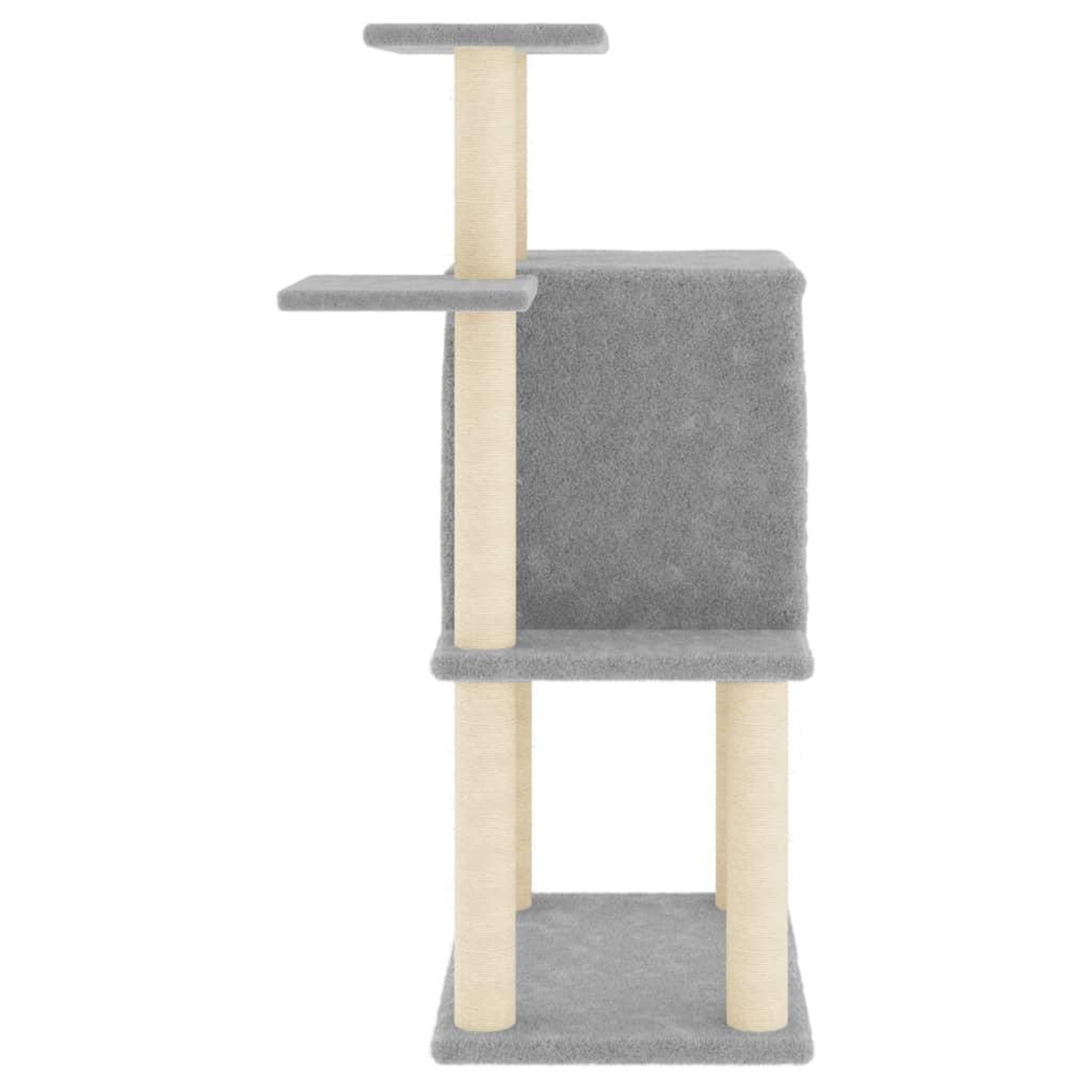 Voir la diapositive 4 : VIDAXL Arbre a chat avec griffoirs en sisal gris clair 97 cm