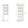 Voir la diapositive 3 : Paris Prix Vitrine LED  Thin  197cm Noir & Naturel