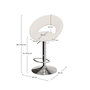 Voir la diapositive 4 : Rendez vous déco Lot de 2 chaises de bar en tissu bouclé crème 61/76,5 cm-Cloclo