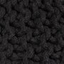 VIDAXL Pouf tricote a la main Coton 50 x 35 cm Noir