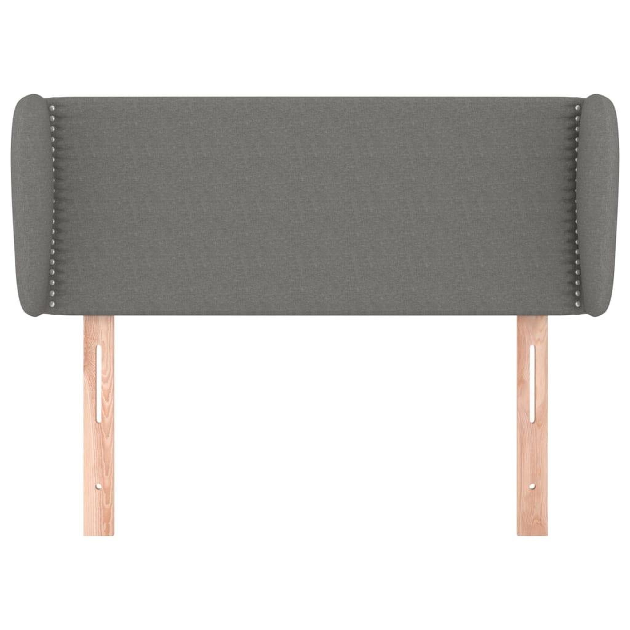 Voir la diapositive 3 : VIDAXL Tete de lit avec oreilles Gris fonce 93x23x78/88 cm Tissu